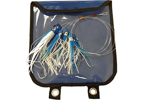 Offshore fishing lure daisy chain blue and white squid pusher fishing lure