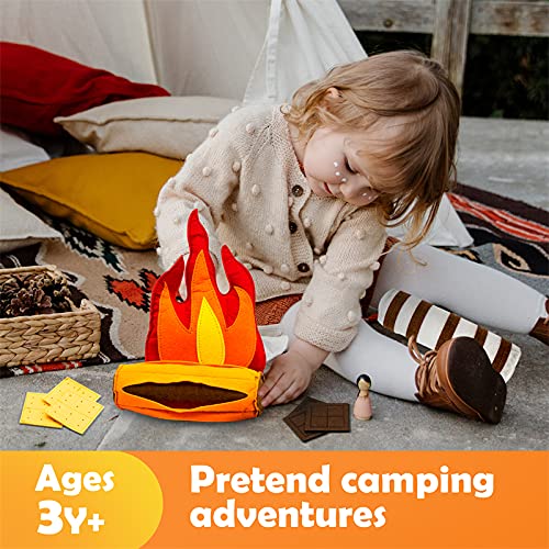Kids Camping Toys Plush Toy Campfire,Dramatic Play Toys For Preschool