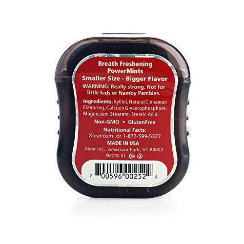 Spry Xylitol Power Mints, Extra Strength Cinnamon, 70 count (6 Pack