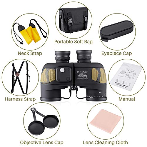 Marine Binoculars with Rangefinder for Adults, Waterproof Binoculars