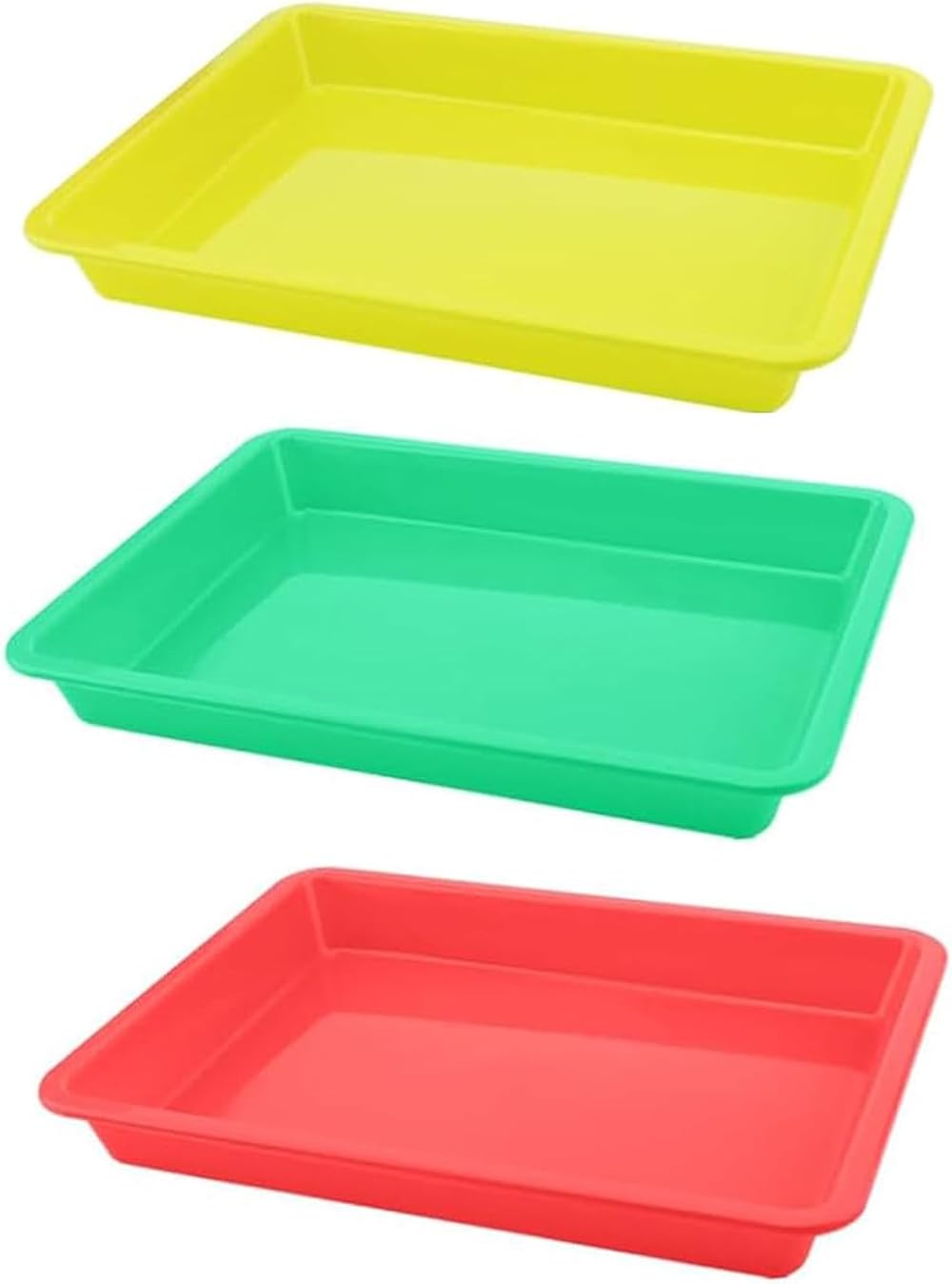JOYVOX 3 Pcs Play Tray Set for Sensory Play, Crafting & Learning