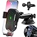 Wireless Charger Car Phone Mount, Squish Fast Charging Qi Wireless Car Charger, Auto Clamping Car Phone Holder for Air Vent Dashboard for iPhone Xs Max/XS/XR/X/8Plus/8 and Samsung S10 S9 S8 Note 9 8 7