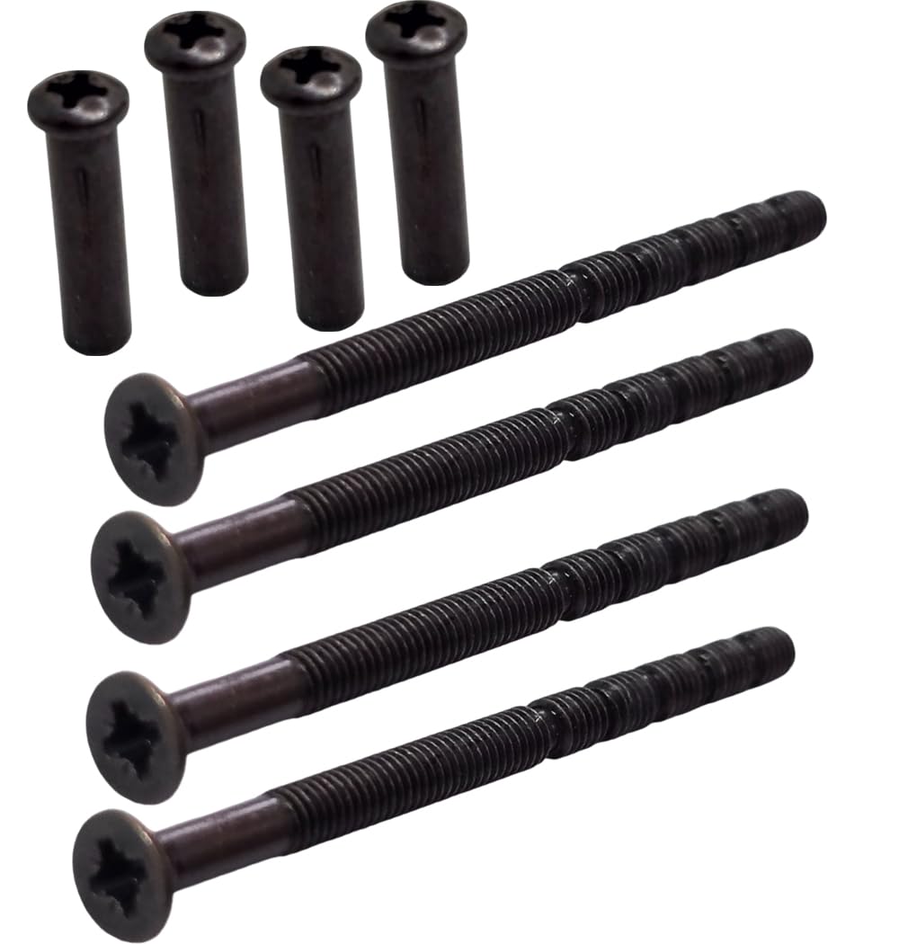 M4 Door Handle Screws BRONZE with Bolt Connecting Sleeve Male to Female for Door Handle, Knobs Escutcheons and Others (Pack of 4) — image 1