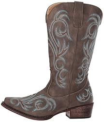 Roper womens Riley Western Boot, Brown, 6.5 US