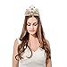 DcZeRong Gold Tiara Gold Crowns Birthday Queen Tiara Crown Gold Pageant Crown Tiara Costume Prom Tiaras Gold Women Tiara Crown Homecoming Queen Tiara Crowns