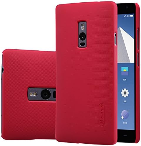 Oneplus Two Case - Asmart Frosted Shield Matte Hard Plastic Back Case Cover Shell Pack of Screen Protector for Oneplus 2 (Rose Red)