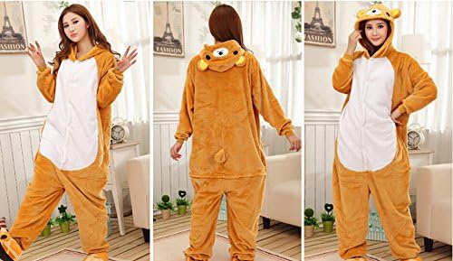 Amazon リラックマ 着ぐるみ きぐるみ 顔出し着ぐるみパジャマ コスチューム 変装 パジャマにもなるかわいいコスプレきぐるみ 大人男女兼用 コスプレ 仮装 通販