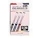Morning Glory Pro Mach Roller Ball Pen - 0.38 mm-Fine Point Tip (Pack of 12 Pens) 1 Refill (3 Color Mixed)