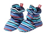Zutano Baby Booties Periwinkle Multistripe 6 Months