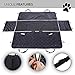 PETBROO Pet Seat Cover for Trucks Cars SUVs Waterproof Dog Hammock Covers Scratch Proof Nonslip Backing Durable Machine Washable Padded Quilted Heavy Duty Black with Side Flaps Anchors & Storage Bag