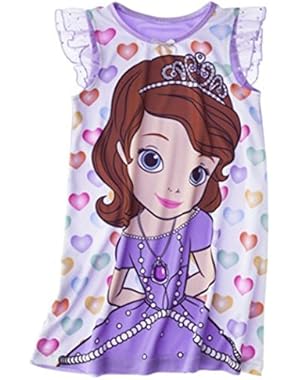 Sofia the First I Love Sophia Baby Girls' Toddler Short Sleeve Nightgown