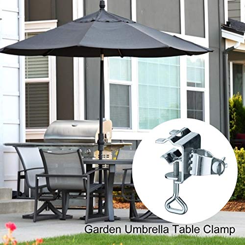 herommy Schirmständer, Balkon Regenschirmklemme Sonnenschirm Decking Halterung Ständer Gartenschirm Befestigungsclip… – Bild 4