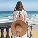 Womens Straw Hat Wide Brim Floppy Beach Cap