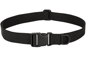 TXIN Tactical Belt, Mens Nylon Military Waist Canvas Belts with Adjustable Quick-Release Buckle Strap, Black
