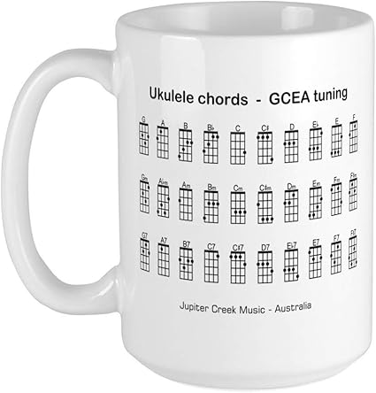 Amazon Co Jp カフェプレス Cafepress大きめコーヒーマグ ウクレレ楽譜模様 15オンス白いコーヒーカップ L ホワイト c ホーム キッチン