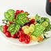 Hagao Artificial Grapes Simulation Fruit Fake Plastic Lifelike for House Kitchen Pub Each 10 Grains 6 pcs 2 Colors