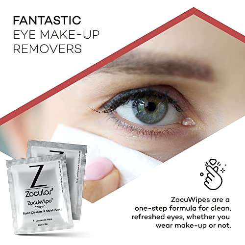 Zocuwipe Eyelid Wipes with Okra Complex Eyelid Cleanser and