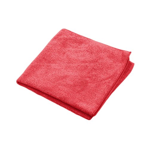 Microworks 2502-RED-DZ Microfiber Towel, 16" x 16", Red (Pack of 12)