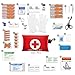 First Aid Kits, 101 Pieces Emergency Bags with Survival Basic Supplies for Outdoors, Camping, Hiking, Home, Office, Travel, Car