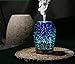 3D Essential Oil Diffuser,100ml Aromatherapy Ultrasonic Cool Mist Humidifier with 3D Design Glass Star Effect Pattern Essential Oil and Wax tarts Combo Function Aroma Decorative Lamp for Office