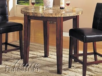 Amazon Com Hp Round Counter Height Table W Marble Top Ac 017375