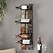 SEI Furniture Adriano Wall Mount Storage Wine Rack, 7.5 x 7.25 x 25 inches, Multicolor