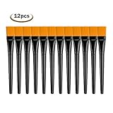 Facial Mask Brush, Anjou 12pcs Face Applicator Brush for Applying Facial Mask, Eye Mask, Peel, Serum or DIY Needs, Premium Soft Synthetic Hair, Acrylic Handle