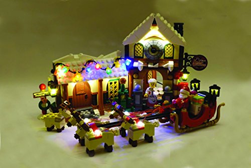 Santa's Workshop Lighting Kit for Lego 10245 Set (LEGO set Not Included) by Brick Loot