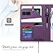 Toplive Portfolio Case Padfolio, Executive Business Document Organizer with Letter Size Clipboard, Business Card Holder, Tablet Sleeve, for Business School Office Conference, Purple
