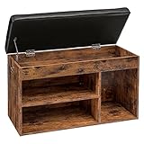 HOOBRO Shoe Bench with Cushion, Storage Bench with