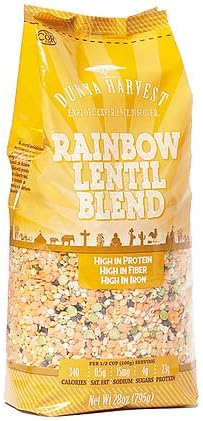 Dunya Harvest Rainbow Blend Lentils, 28 oz (Pack of 4)