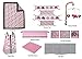 Bacati - Elephants Pink/Grey 10-Piece Nursery in a Bag Girls Crib Baby Bedding Set with Bumper Pad