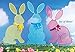 Easter Bunny Mesh Garden Stakes - Set of 3