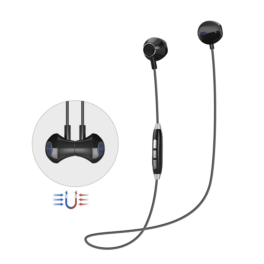 Cuffie Bluetooth Magnetici Sport,Headset Auricolari Bluetooth 4.1 Stereo  HiFi con Microfono,Noise Cancelling Avanzate,Paio 2 Dispositivi per iPhone  Samsung LG Xiaomi Huawei promozione Auricolari urban-earth.co.uk