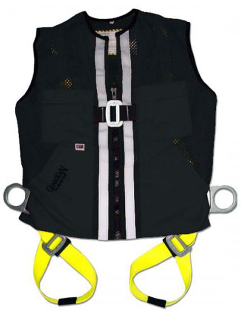 Guardian Fall Protection 02640 Black Mesh Construction Tux Harness XXL
