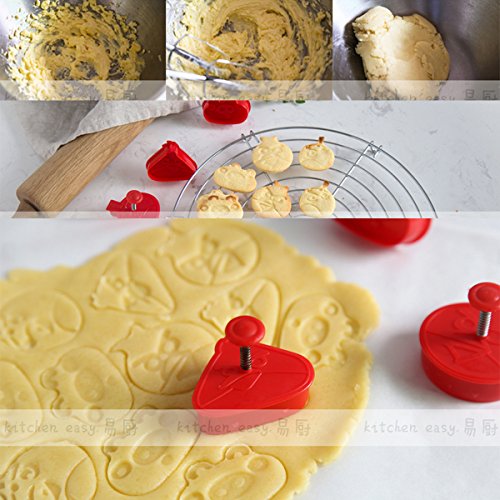 4Pcs Plunger angry birds cookie Cutters biscuit embossing Mold cake decorating supplies Fondant embosser Decor edible Anyana baking stamp christmas fall pie crust decoration