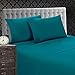 Elegant Comfort 1500 Premier Luxury Hotel Quality Softness Wrinkle and Fade Resistant 4-Piece Bed Sheet Set, Deep Pocket up to 16inch, Queen, Turqouise