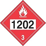 Accuform Signs MPL744VS1 Adhesive Vinyl 4-Digit DOT Placard, Hazard Class 3, Legend