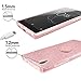 Sony Xperia L1 Case, Silverback Girls Bling Glitter Sparkle Case with 360 Rotating Ring Stand, Soft TPU Outer Cover + Hard PC Inner Shell Skin for Sony Xperia L1 Case -Rose Gold
