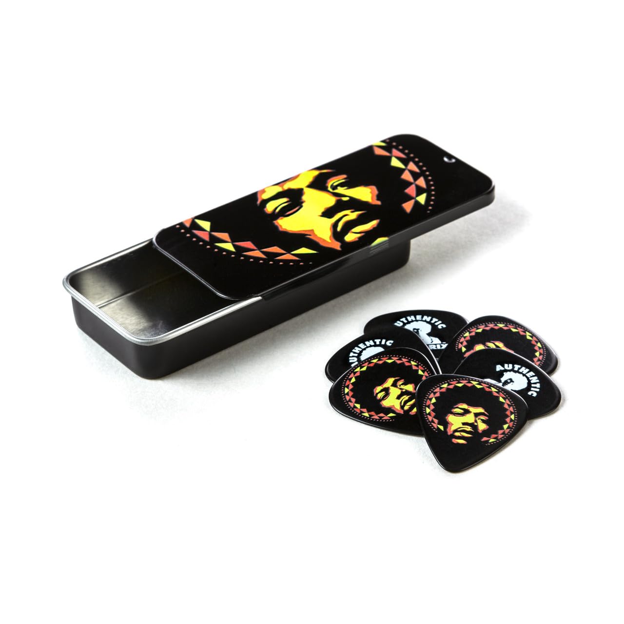 Dunlop Picks JHPT16H Jimi Hendrix Aura Mandala Heavy - Pick Tin 6 Picks — image 1
