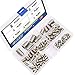 Glarks 80Pcs 6 Size Zinc Alloy Hex Socket Threaded Insert Nuts Assortment Kit for Wood Furniture