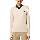 Lacoste Womens Sport Cotton Pima Technical Knit Golf Sweater