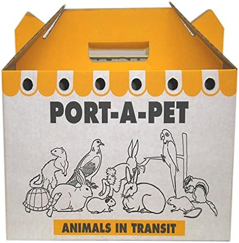 Shaws Port-A-Pet Cardboard Carry Box, Medium, 33 x 20 x 20 cm