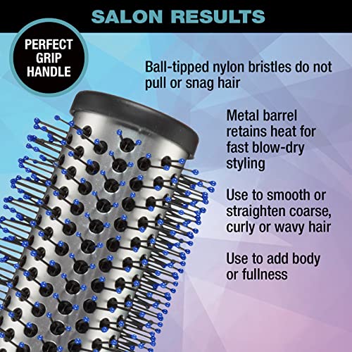 Conair Salon Results Professional Large Hot Curling Round Hair Brush with Nylon Bristles and