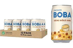 DAOHER BEVERAGE DaoHer Boba Milk Tea Multipacks (10.50 Fl Oz (Pack of 12), Crème Brûlée