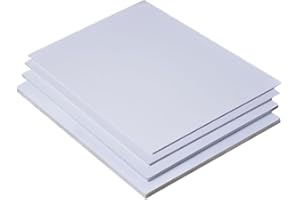 TTETTZ 5pcs DIY PVC Sheets Foam Board Craft Model Making, White, 200mm x 300mm x 2mm