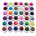 LIFECART 20 Color Acrylic Tips Glue Set Kit Nail Art Glitter Uv Gel Polish Top Coat Builder Powder