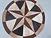 Rug Leather Star Cow Hide Patchwork Area Round Carpet 40''