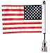 Pro Pad Fixed 1/2-inch Tour Pack Flag Mount with 6 X 9-inch Flag for Harley
