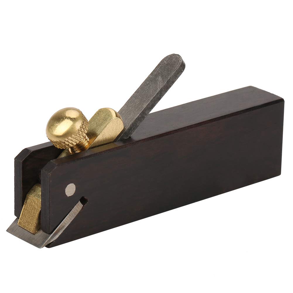 K01053-055 C Ebony Mini Woodworking Plane - DIY Carpenter Hand Tool for Wood Cutting and Cable Line